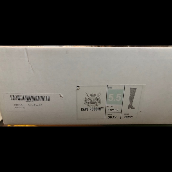 Cape Robbin Paw-27 over the knee grey boot - Picture 8 of 8